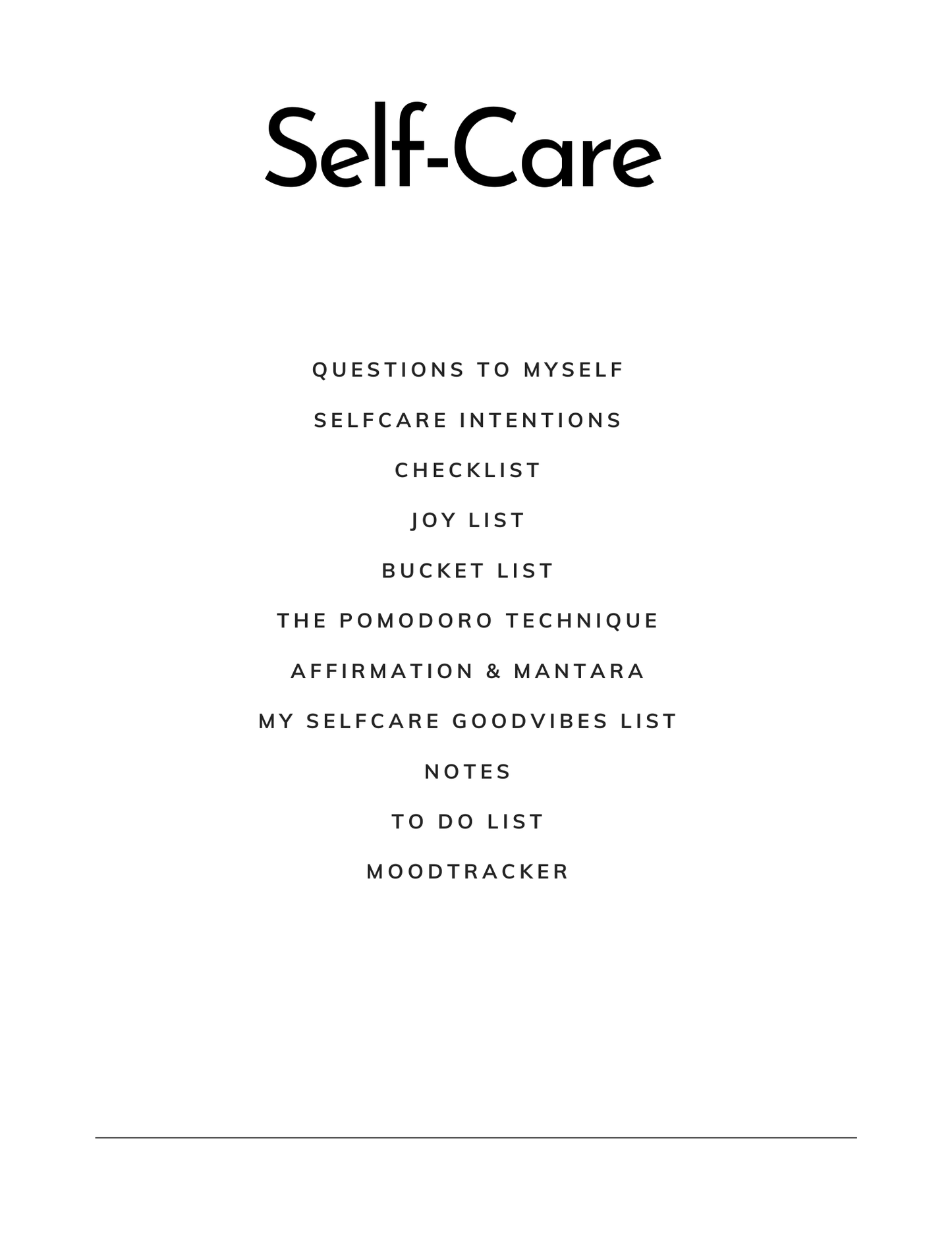 Self Care | Digital Package